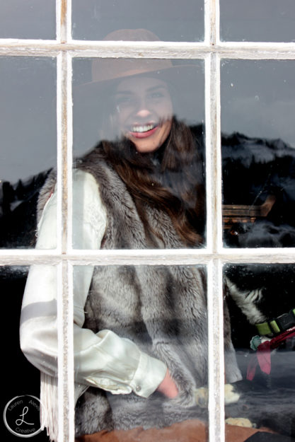 bannack montana, ghost town photography, womens portrait, window portrait, reflection photo, 