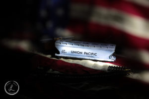 light paint, indoor light painting, table top light painting, train, faux bokeh, american, union pacifiic