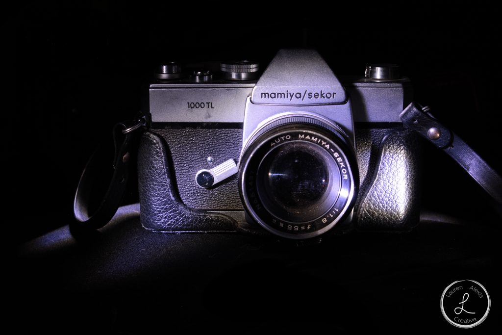 light painting, table top light painting, vintage camera, cameras, light paint