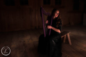 light painting, light painting portrait, faux bokeh, light painting faux bokeh, harp, music