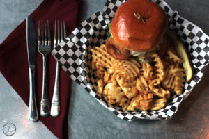 Stock Photography, Hamburger and Fries, Restaurant food, table setting